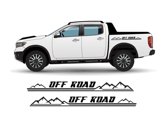 2x Off Road decals stickers Side door graphics 4 x 4 VW BMW Audi Ford Vauxhall
