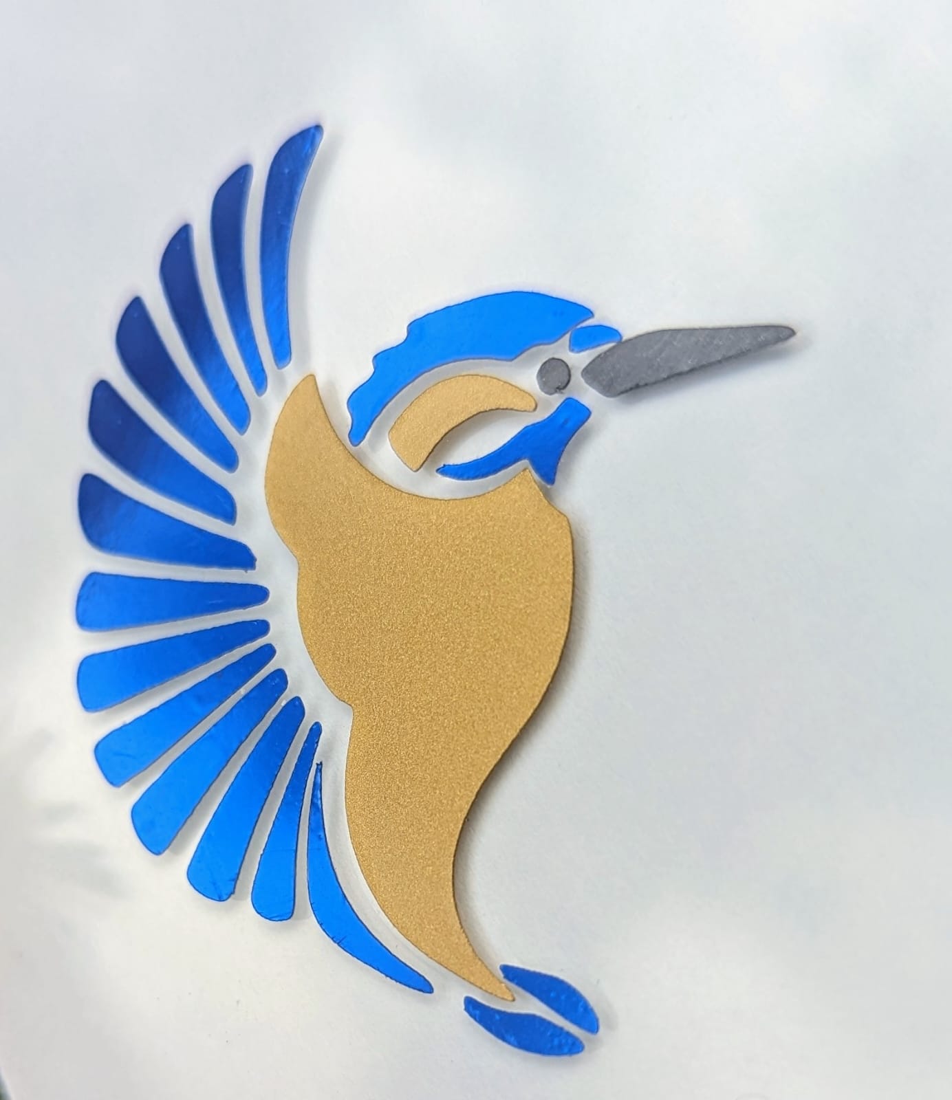 Kingfisher Chrome Blue Boat Name decal accessories stickers signs Boat Yacht