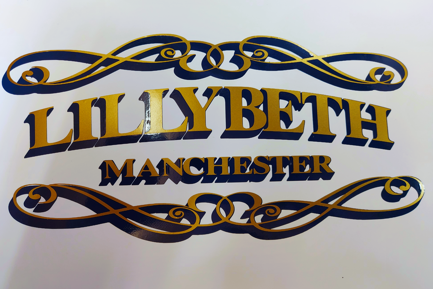 Bespoke Canal Boats names Handcrafted Custom made to order 2 colour Vinyl Decals