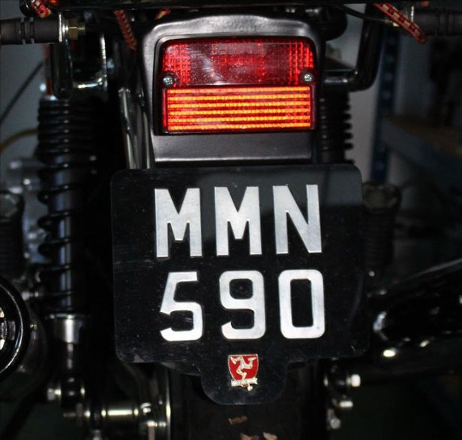 Motorbike number plate self adhesive 